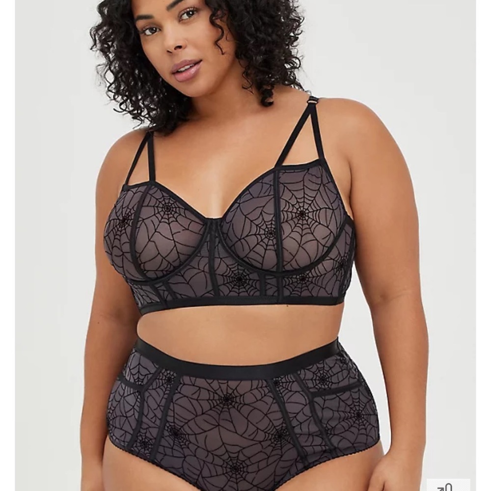 Torrid Mesh Web Bralette & Panty Set
